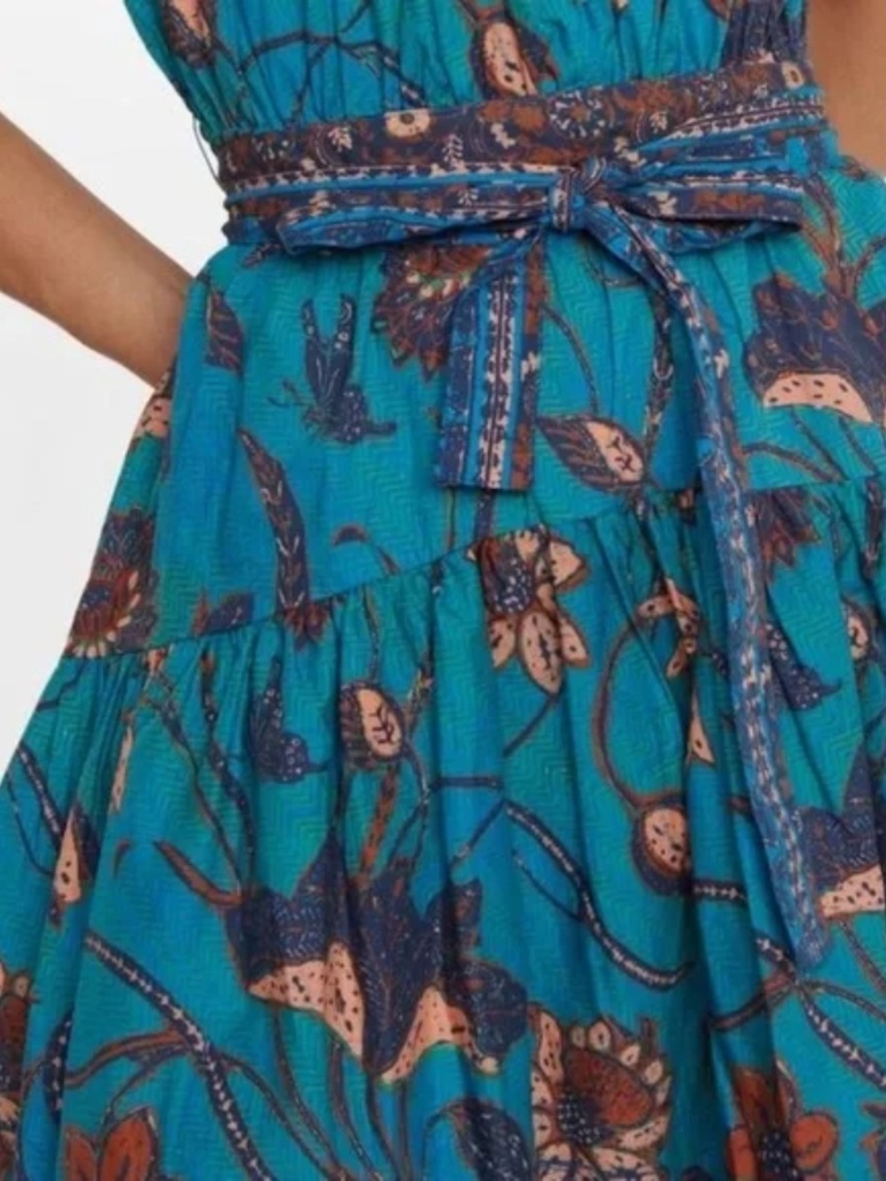 Ulla Johnson Amira Midi Dress in size 4, color blue lagoon - Picture 8 of 10